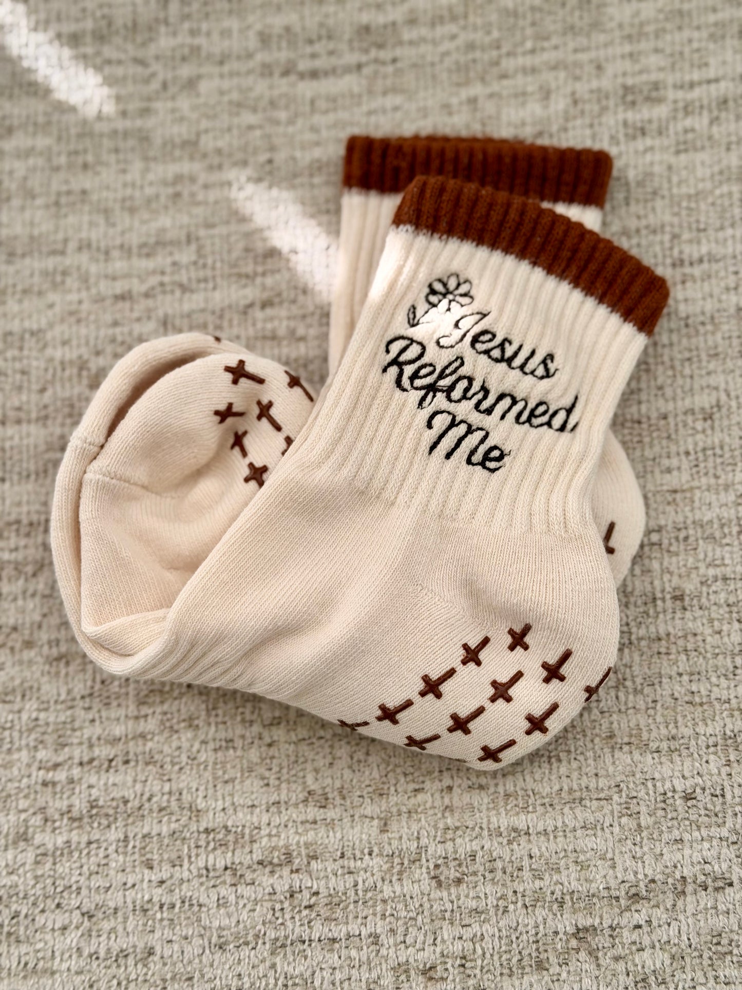 Jesus Reformed Me Socks