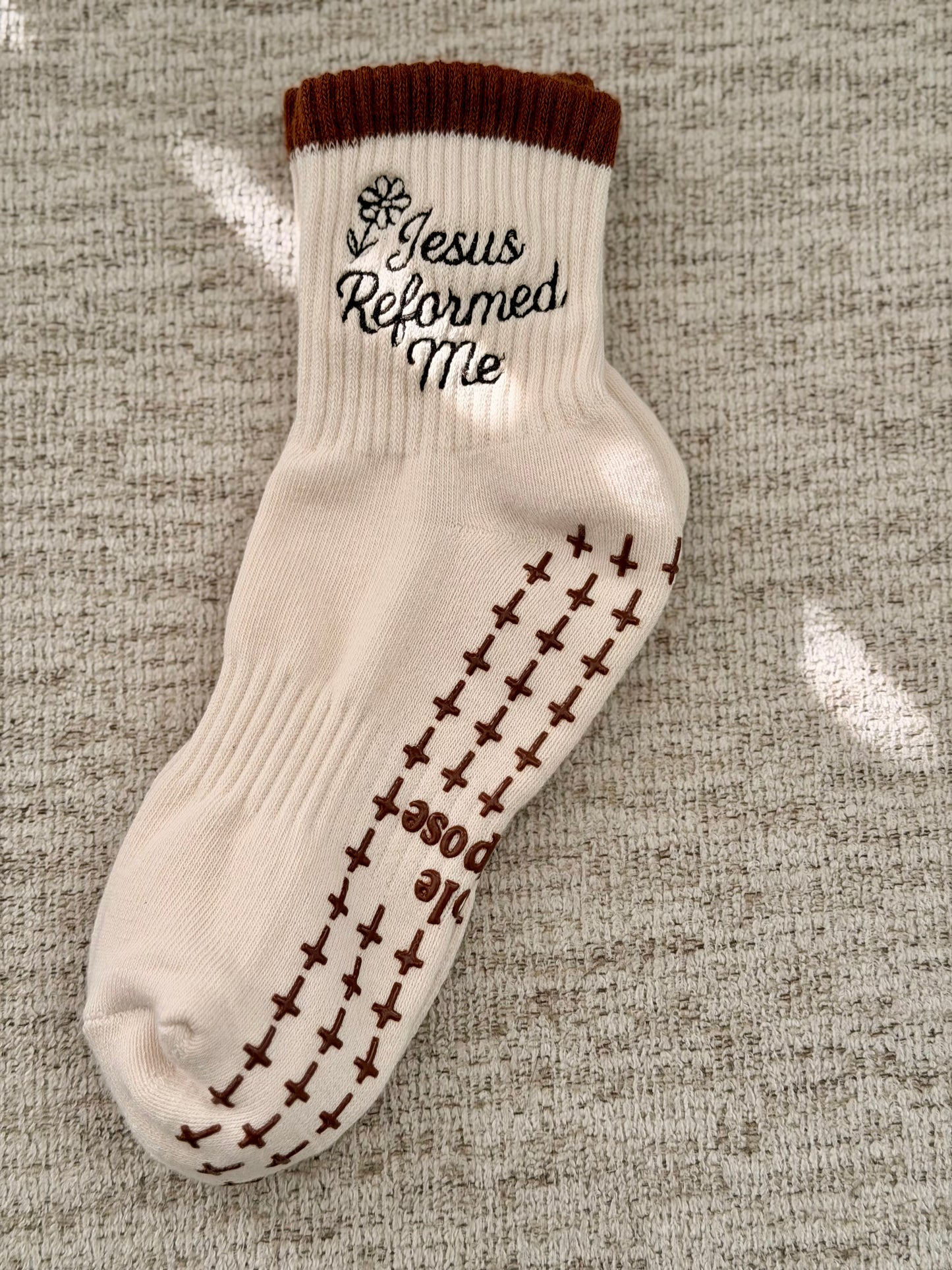 Jesus Reformed Me Socks